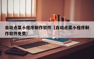 南京自动点菜小程序制作软件（自动点菜小程序制作软件免费）